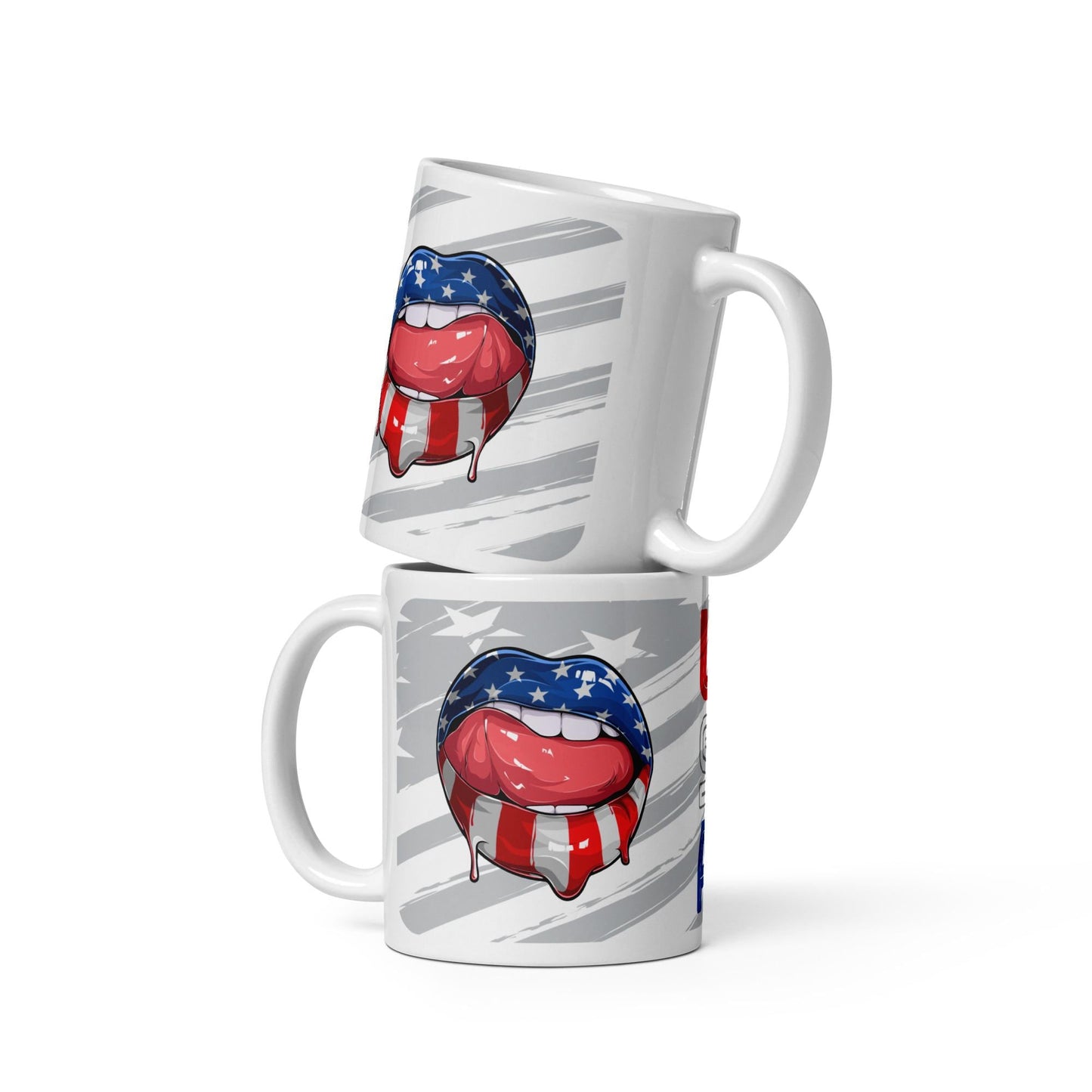 USA Flag "Lick my Lips" Twin Colored on a American Flag