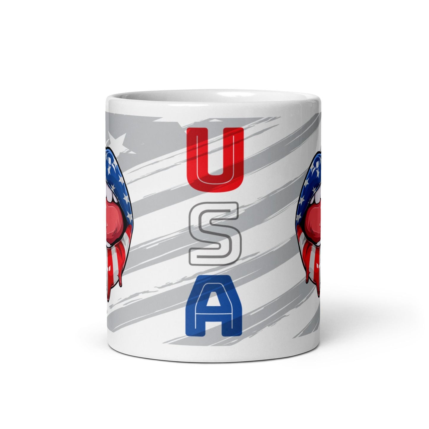 USA Flag "Lick my Lips" Twin Colored on a American Flag