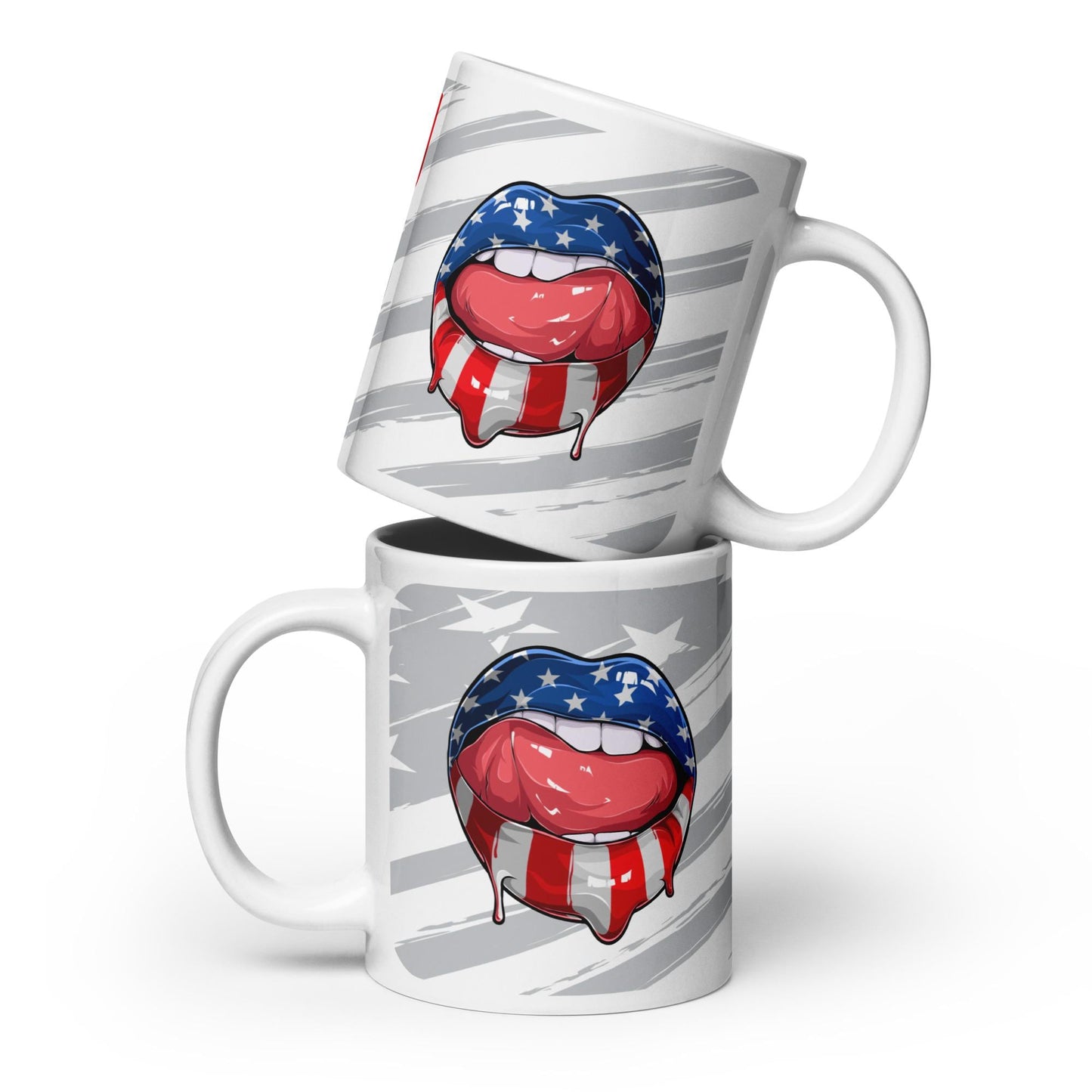 USA Flag "Lick my Lips" Twin Colored on a American Flag